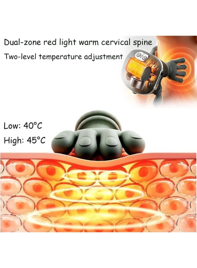 Wtrtr مدلك الرقبة والكتف الذكي - مدلك كهربائي عميق 4D بدون أسلاك مع تدليك حقيقي باليد، 3 سرعات لضبط الألم في الرقبة والكتفين والظهر والعضلات، قابل لإعادة الشحن، 1 قطعة، للرجال والنساء - Image 4